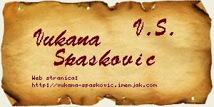 Vukana Spasković vizit kartica